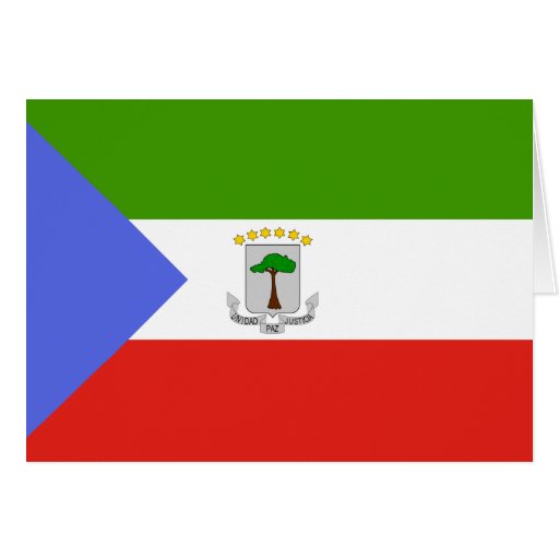Drapeau de Guinée équatoriale Cartes De Vœux