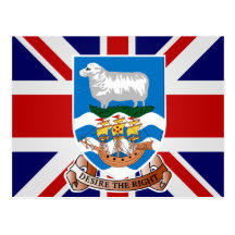 Drapeau de haute qualité des Îles Falkland Cartes Postales