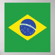 Drapeau de haute qualité du Brésil Posters