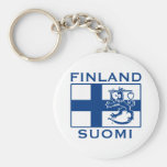 Drapeau de la Finlande Porte-clés