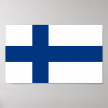 Drapeau de la Finlande Posters