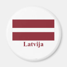 Drapeau de la Lettonie avec le nom dans le Latvian Magnets Pour Réfrigérateur