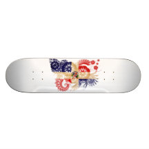 Drapeau de la République Dominicaine Plateaux De Skateboards Customisés