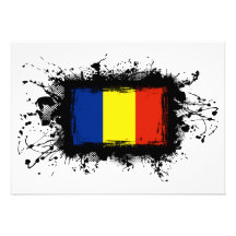Drapeau de la Roumanie Invitations Personnalisables