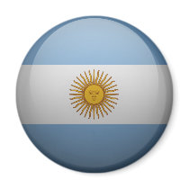 Drapeau de l'Argentine. Magnets Pour Réfrigérateur