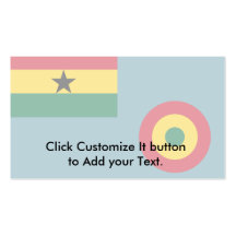 Drapeau de l'Armée de l'Air du Ghana, drapeau de l Modèles De Cartes De Visite