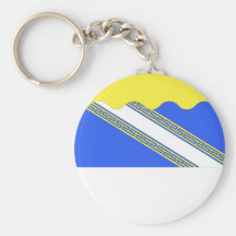 Drapeau de l'Aube, France Porte-clefs