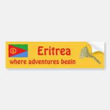 Drapeau de l'Érythrée + Adhésif pour pare-chocs de Adhésif Pour Voiture