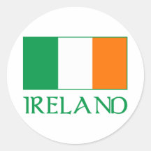 Drapeau de l'Irlande Autocollants Ronds