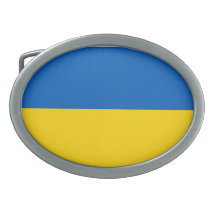 Drapeau de l'Ukraine Boucles De Ceinture