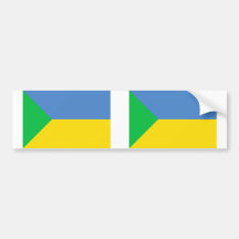 Drapeau de l'Ukraine verte, Ukraine Autocollant Pour Voiture