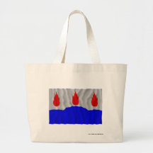 Drapeau de ondulation de län de Västmanlands Sacs En Toile