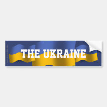 Drapeau de ondulation de l'Ukraine Autocollants Pour Voiture