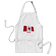Drapeau de ondulation du Canada avec le nom dans l Tabliers