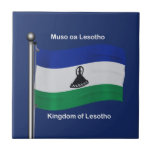 Drapeau de ondulation du Lesotho Carreaux