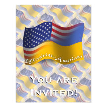 Drapeau de ondulation Ukrainien-Américain Bristols