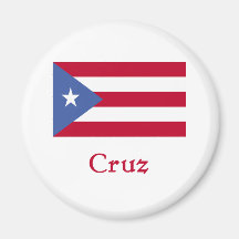 Drapeau de Portoricain de Cruz Magnets Pour Réfrigérateur