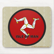 Drapeau de qualité de rondeau d'île de Man Tapis De Souris