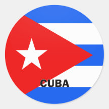 Drapeau de qualité de rondeau du Cuba Autocollants