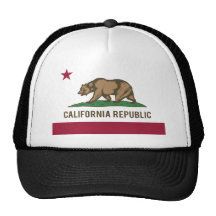 Drapeau de République de la Californie - couleur Casquette