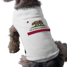 Drapeau de République de la Californie - couleur Manteau Pour Chien
