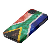 Drapeau de Weatherd Afrique du Sud Coque iPhone 4 Case-Mate