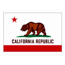 Drapeau des Etats-Unis la Californie Carte Postale