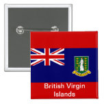 Drapeau des Îles Vierges britanniques boutons publicitaires