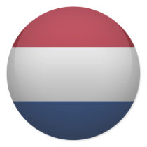Drapeau des Pays-Bas Autocollants Ronds