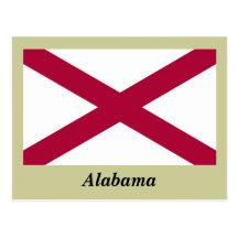 Drapeau d'état de l'Alabama Cartes Postales