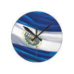 Drapeau d'horloge murale du Salvador horloges murales
