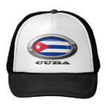 Drapeau du Cuba dans le cadre en acier Casquette De Camionneur