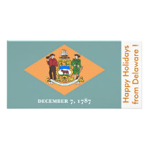 Drapeau du Delaware, bonnes fêtes des Etats-Unis Photocarte
