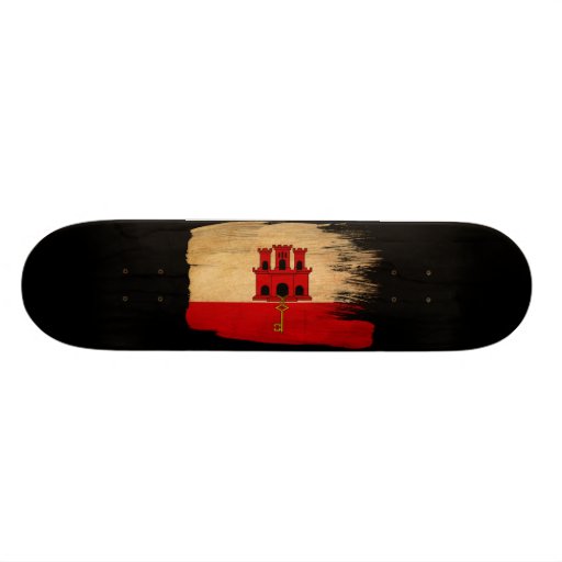 Drapeau du Gibraltar Skateboard Customisable