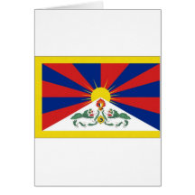 Drapeau du Thibet Cartes De Vœux