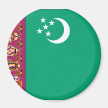 Drapeau du Turkménistan Magnets Pour Réfrigérateur