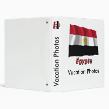 Drapeau Égypte avec le nom en français 3 Ring Binders