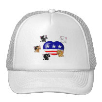 Drapeau en forme de coeur des Etats-Unis chapeaux