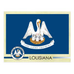 Drapeau et joint d'état de la Louisiane Carte Postale
