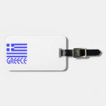 Drapeau et nom de la Grèce Étiquettes Pour Bagage