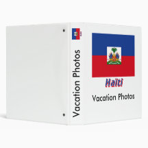 Drapeau Haïti avec le nom en français 3 Ring Binder