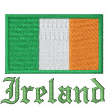 Drapeau irlandais brodé sur la chemise polos brodés
