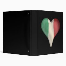 Drapeau italien à un coeur