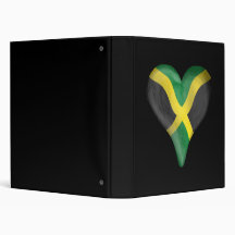 Drapeau jamaïcain à un coeur