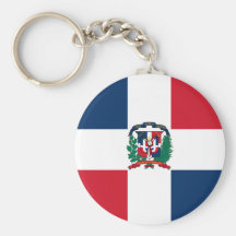 Drapeau Keychain de la République Dominicaine Porte-clés