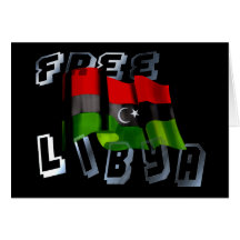 Drapeau libyen de drapeau de monarchie de l'indépe carte de vœux