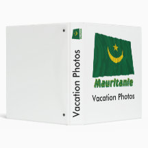 Drapeau Mauritanie avec le nom en français 3 Ring Binders