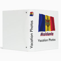 Drapeau Moldavie avec le nom en français Binders
