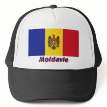 Drapeau Moldavie avec le nom en français