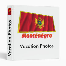 Drapeau Monténégro avec le nom en français Binders